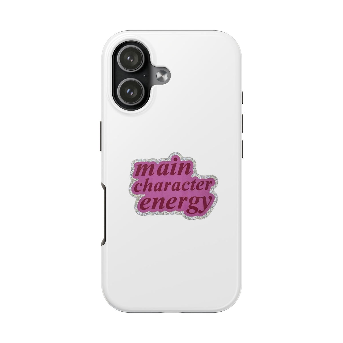 Main Character Energy Tough Phone Case — Pink Retro Graphic