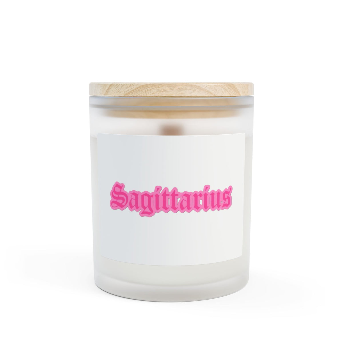Sagittarius Frosted Glass Candle — 11oz Zodiac Soy Candle