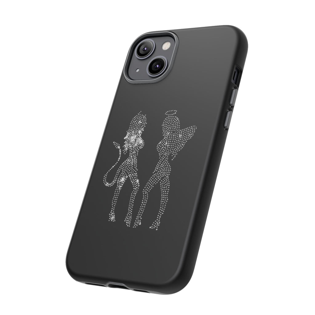 Rhinestone Angel & Devil Phone Case — Bling Protective iPhone Cover