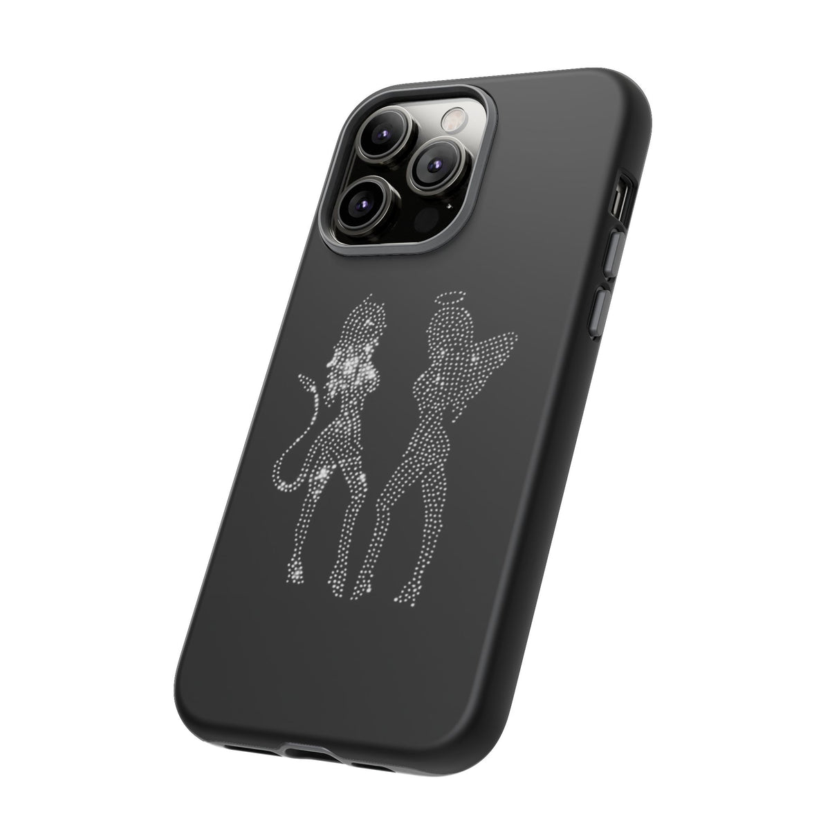 Rhinestone Angel & Devil Phone Case — Bling Protective iPhone Cover