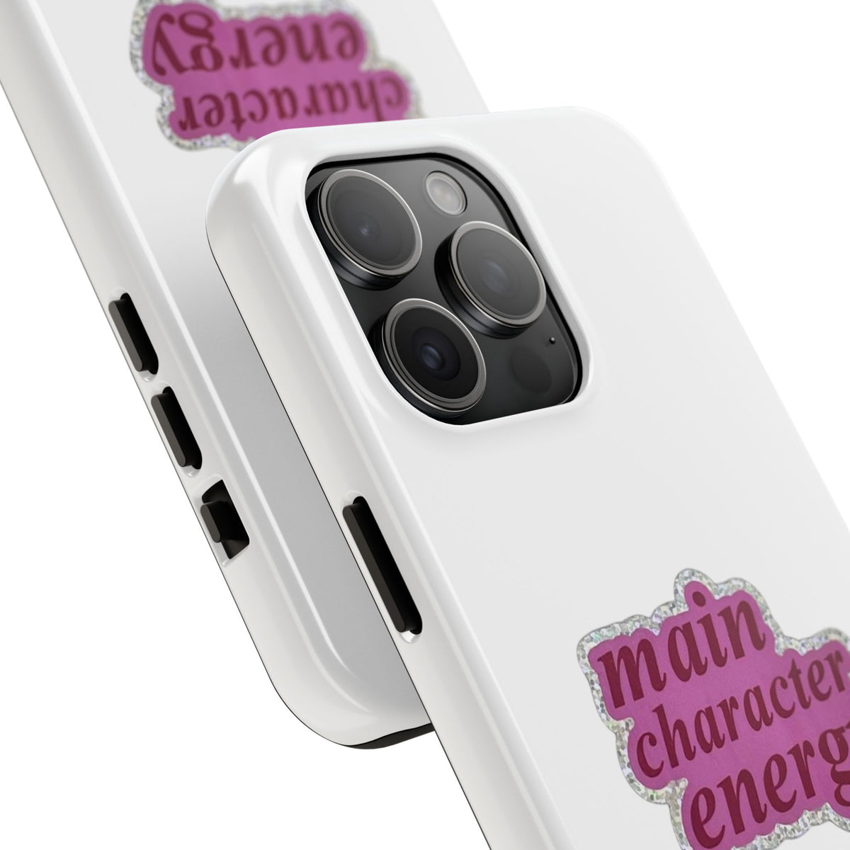 Main Character Energy Tough Phone Case — Pink Retro Graphic