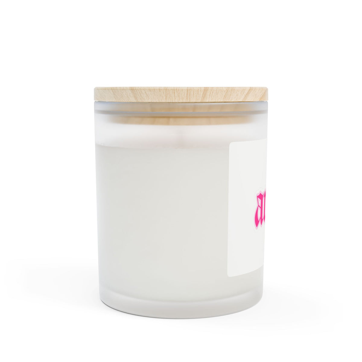 Aries Frosted Glass Candle — 11oz Zodiac Soy Candle with Pink Gothic Label