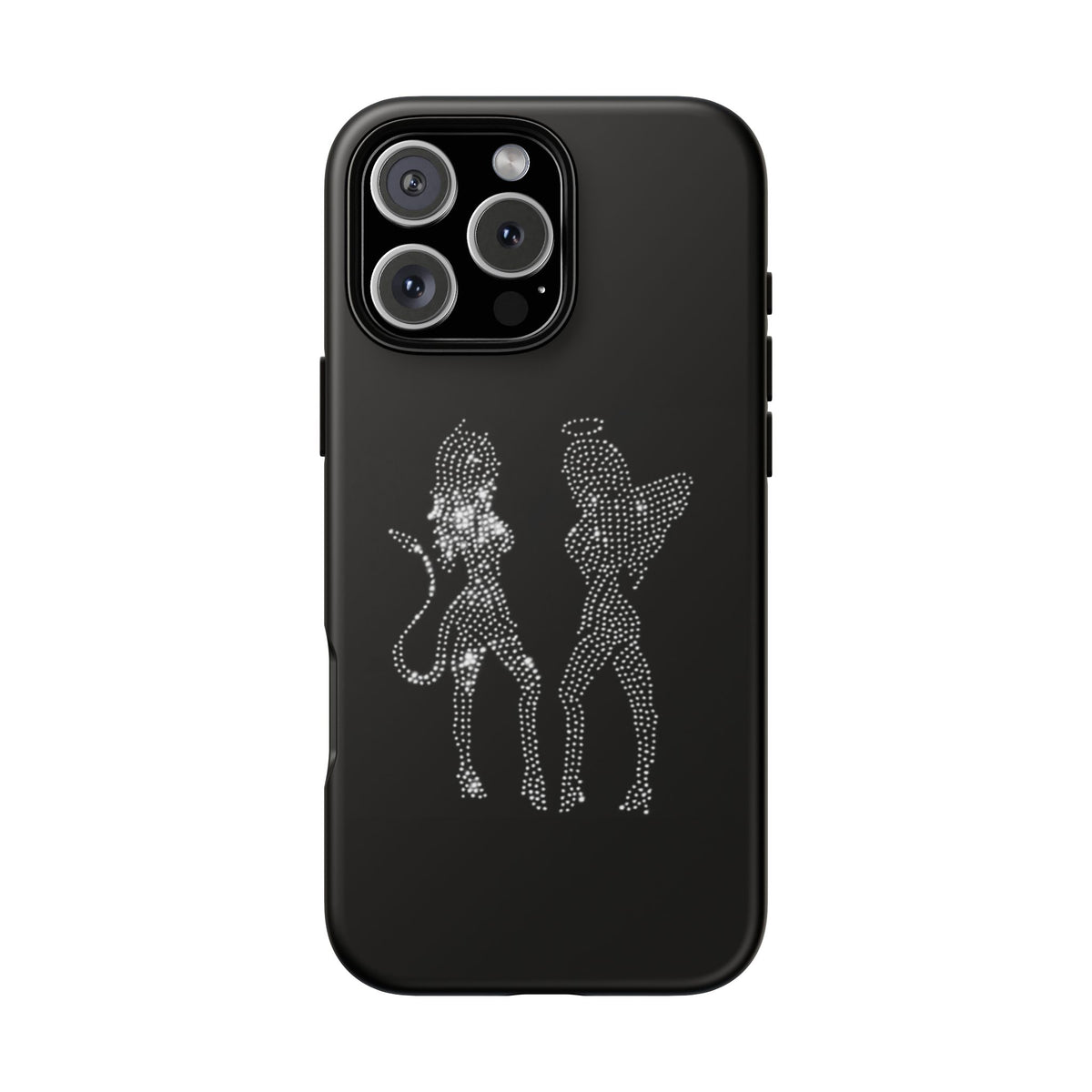 Rhinestone Angel & Devil Phone Case — Bling Protective iPhone Cover