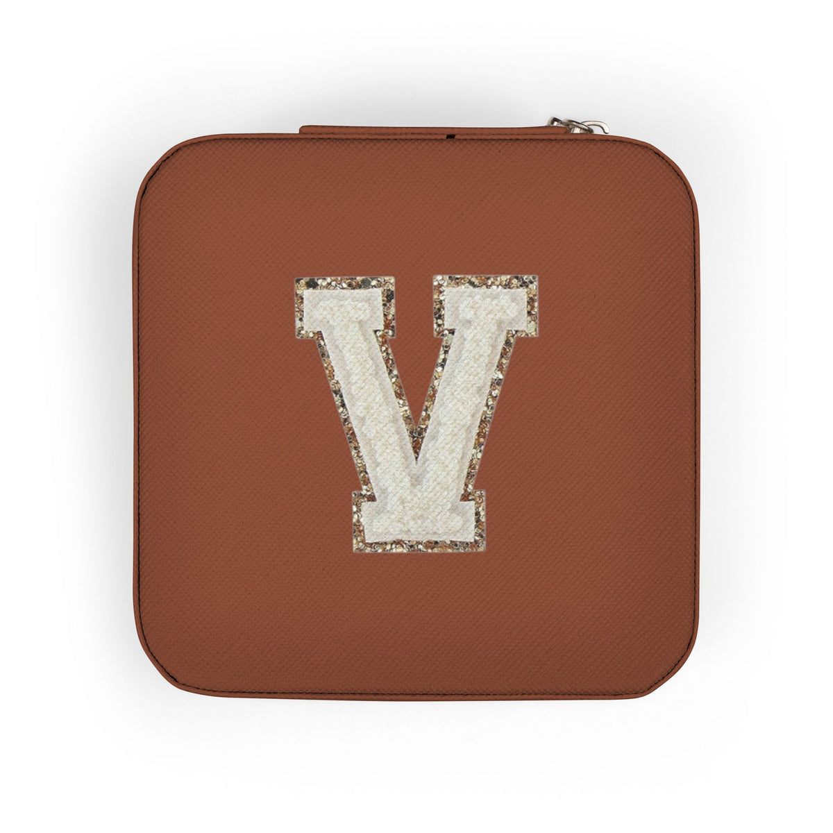 Monogram V Pink Travel Jewelry Case — Compact Organizer for Rings, Earrings & Necklaces