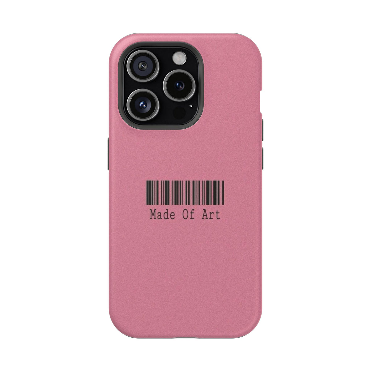 Made of Art Pink Impact-Resistant Phone Case — Barcode Graphic Protective Cover