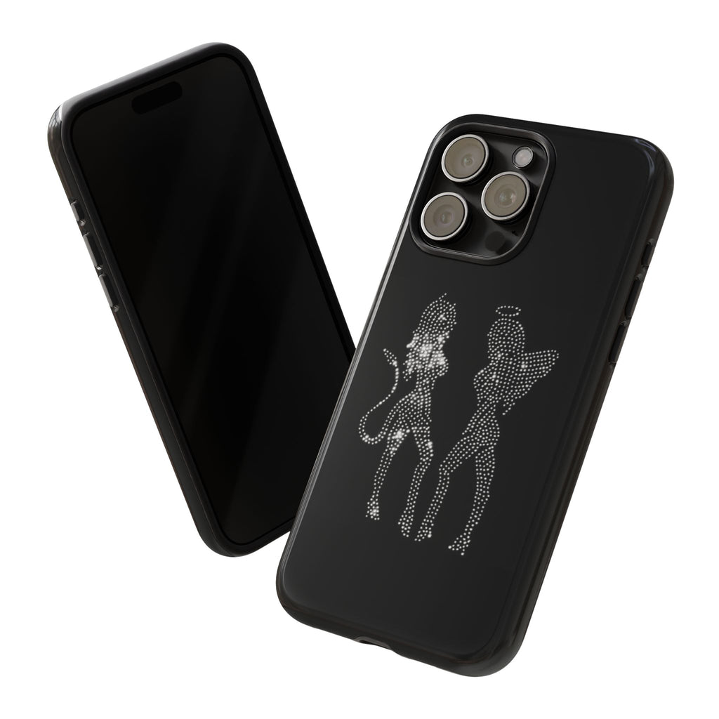 Rhinestone Angel & Devil Phone Case — Bling Protective iPhone Cover