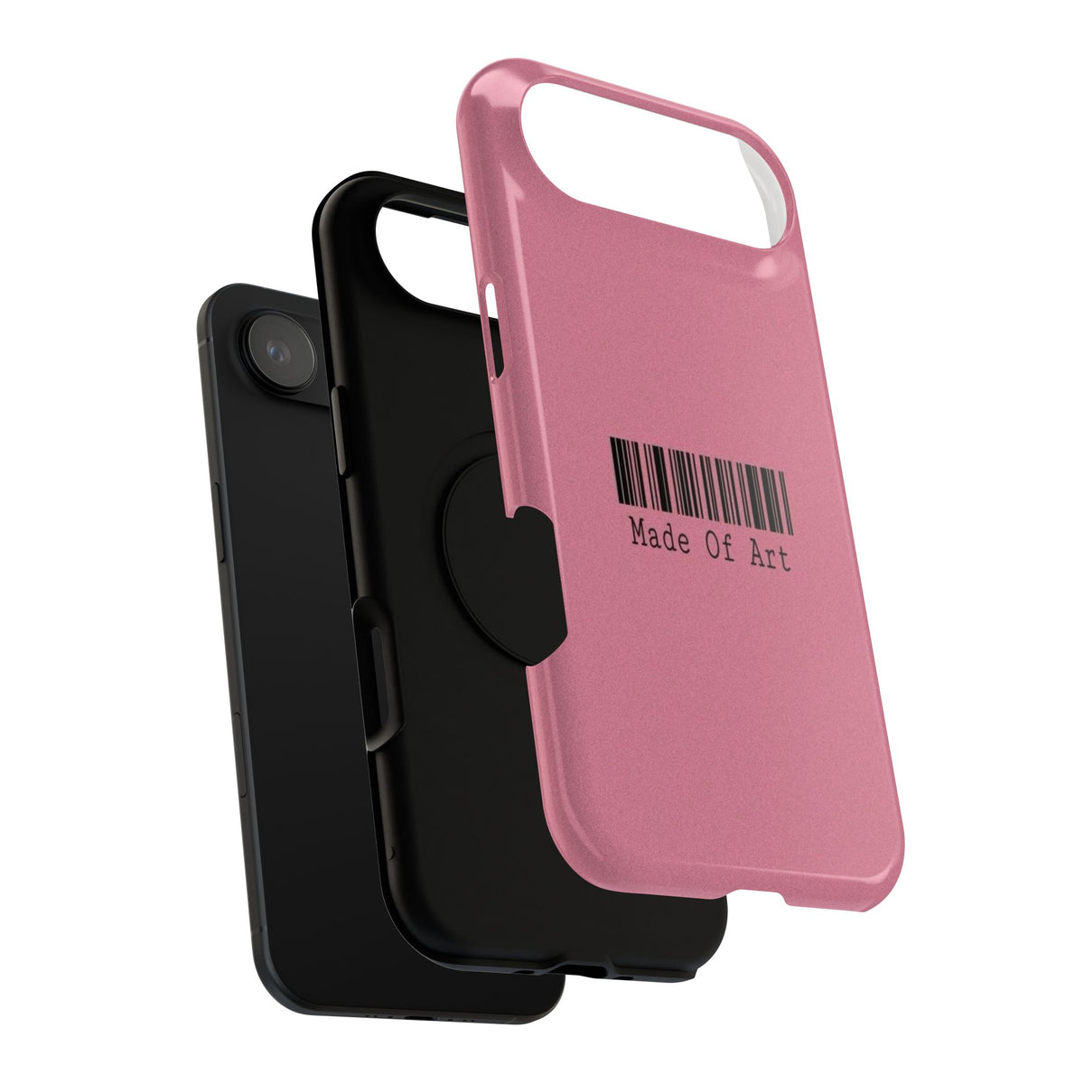 Made of Art Pink Impact-Resistant Phone Case — Barcode Graphic Protective Cover