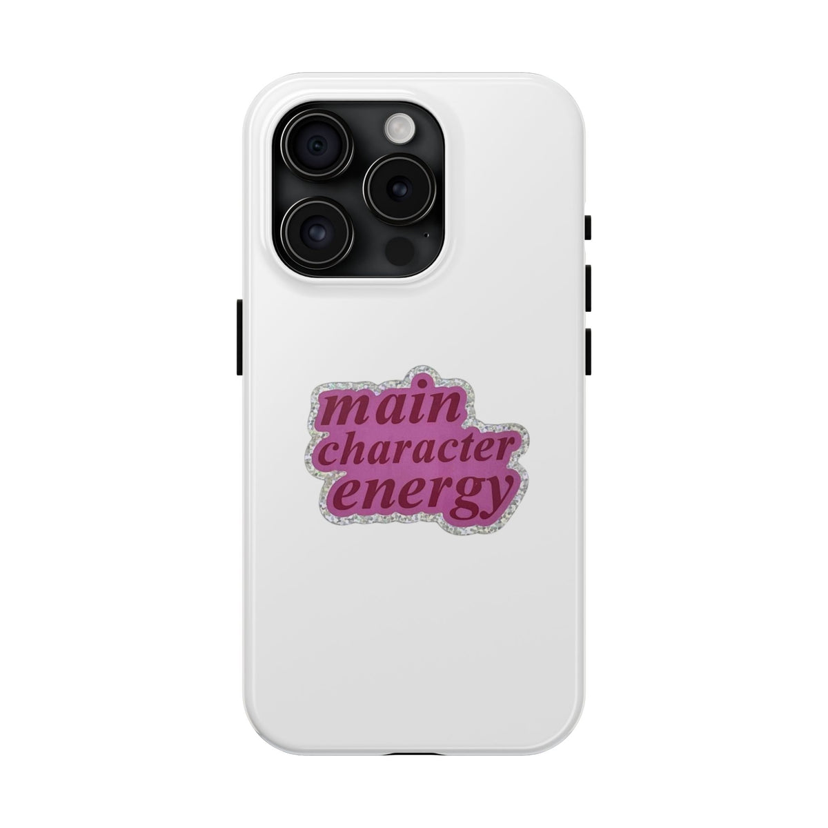 Main Character Energy Tough Phone Case — Pink Retro Graphic