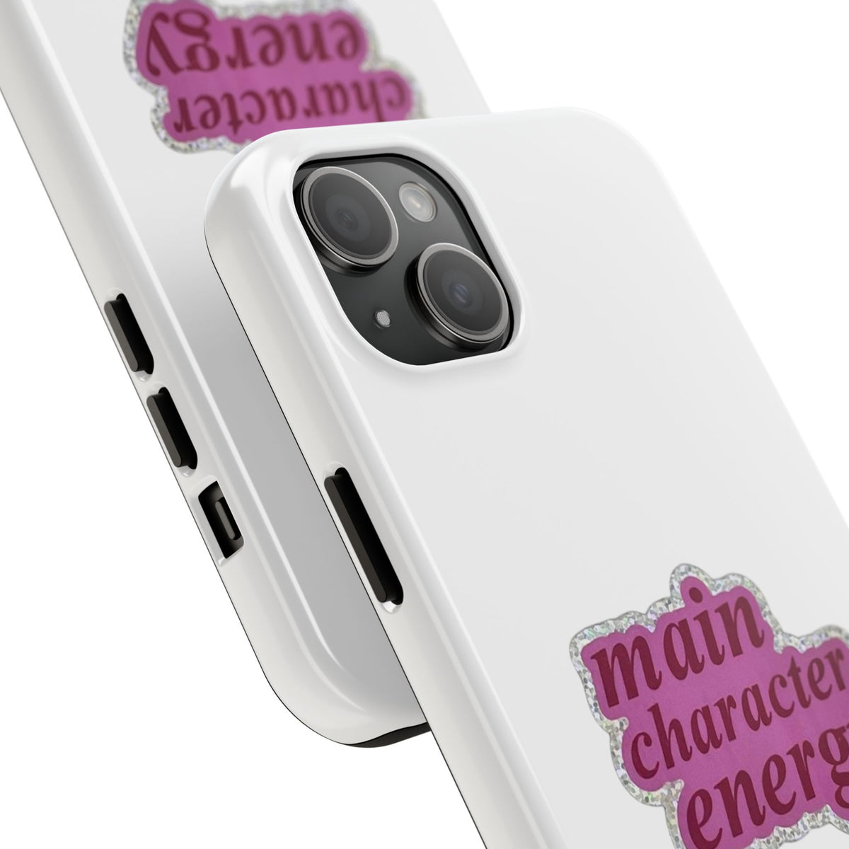 Main Character Energy Tough Phone Case — Pink Retro Graphic