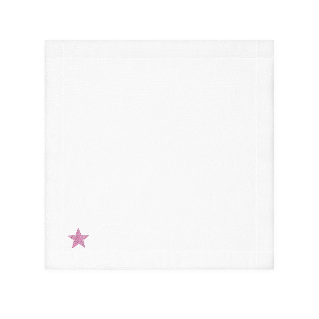 Pink Star Face Towel – Cute Minimalist Cotton Hand & Face Towel