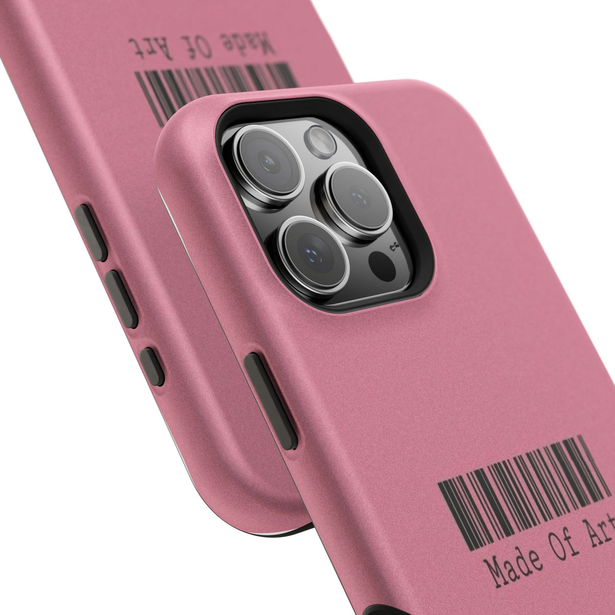 Made of Art Pink Impact-Resistant Phone Case — Barcode Graphic Protective Cover