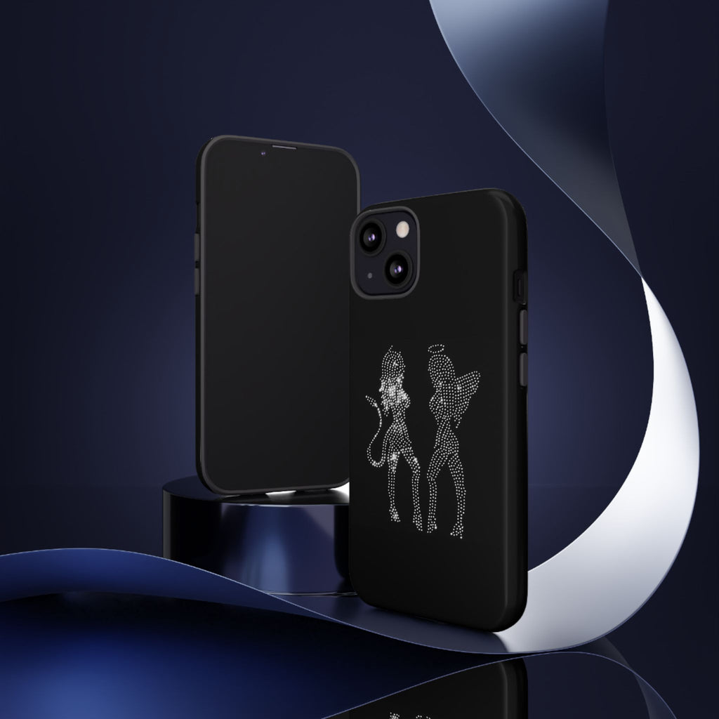 Rhinestone Angel & Devil Phone Case — Bling Protective iPhone Cover