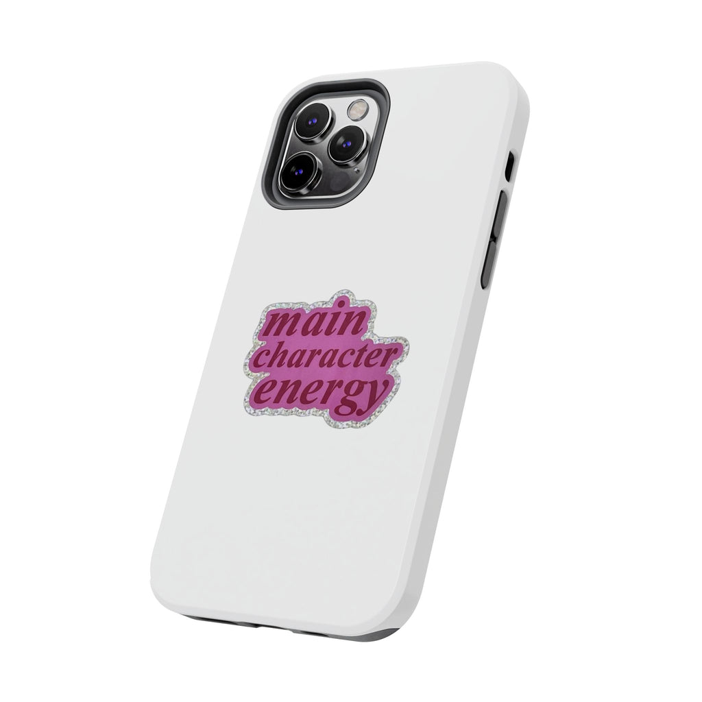 Main Character Energy Tough Phone Case — Pink Retro Graphic