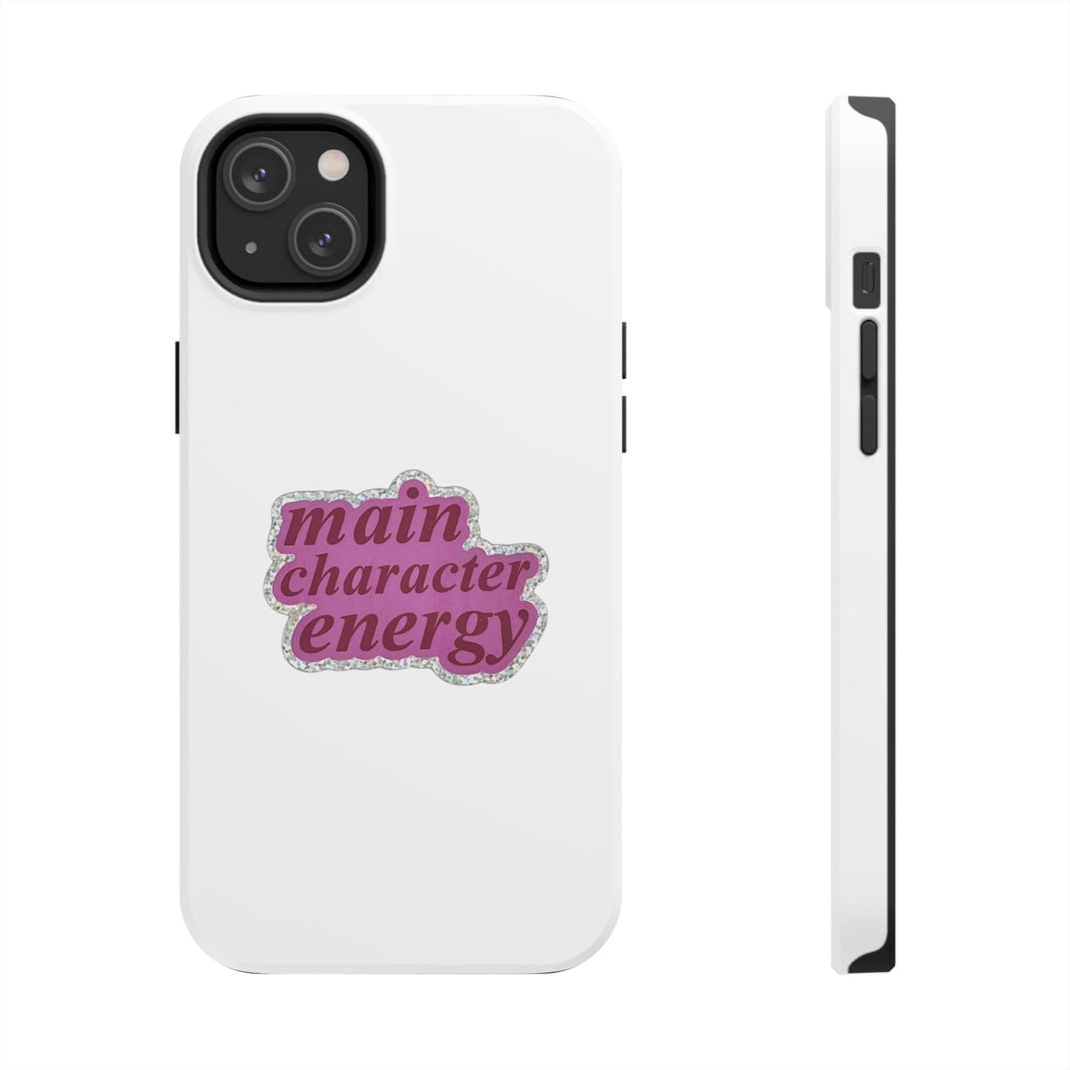 Main Character Energy Tough Phone Case — Pink Retro Graphic
