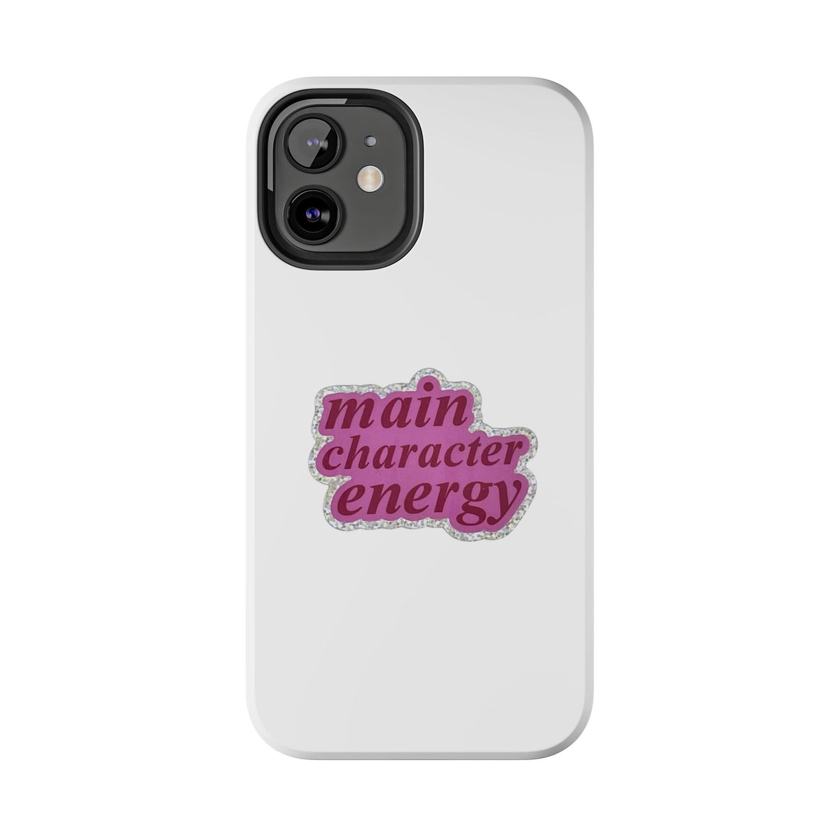 Main Character Energy Tough Phone Case — Pink Retro Graphic
