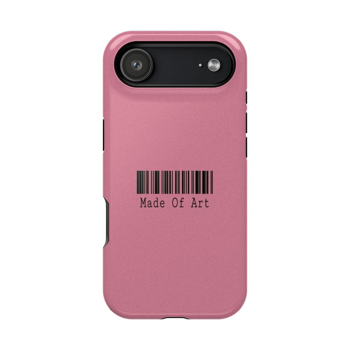 Made of Art Pink Impact-Resistant Phone Case — Barcode Graphic Protective Cover