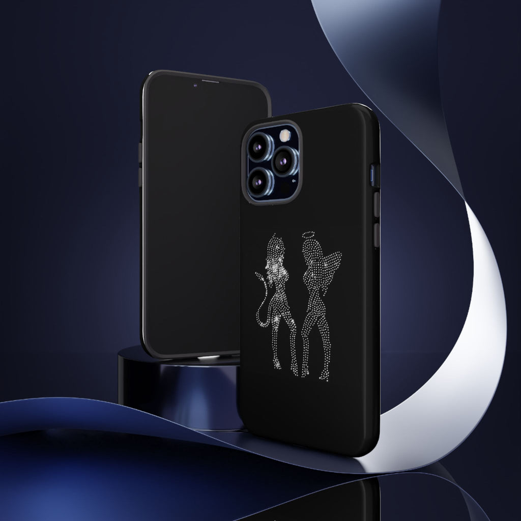 Rhinestone Angel & Devil Phone Case — Bling Protective iPhone Cover