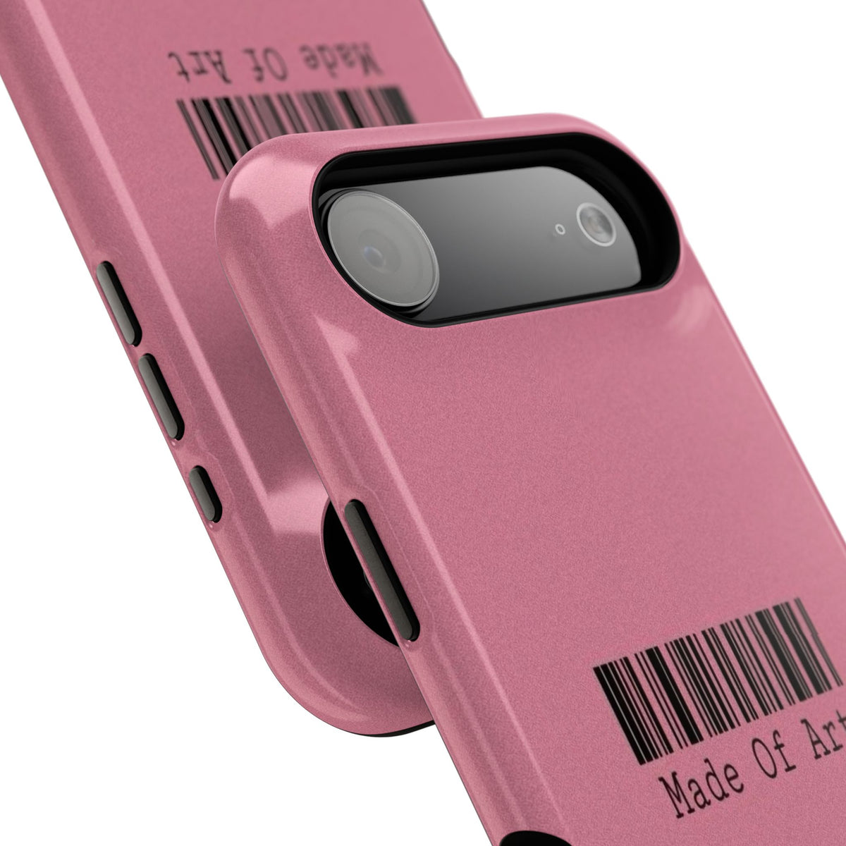 Made of Art Pink Impact-Resistant Phone Case — Barcode Graphic Protective Cover