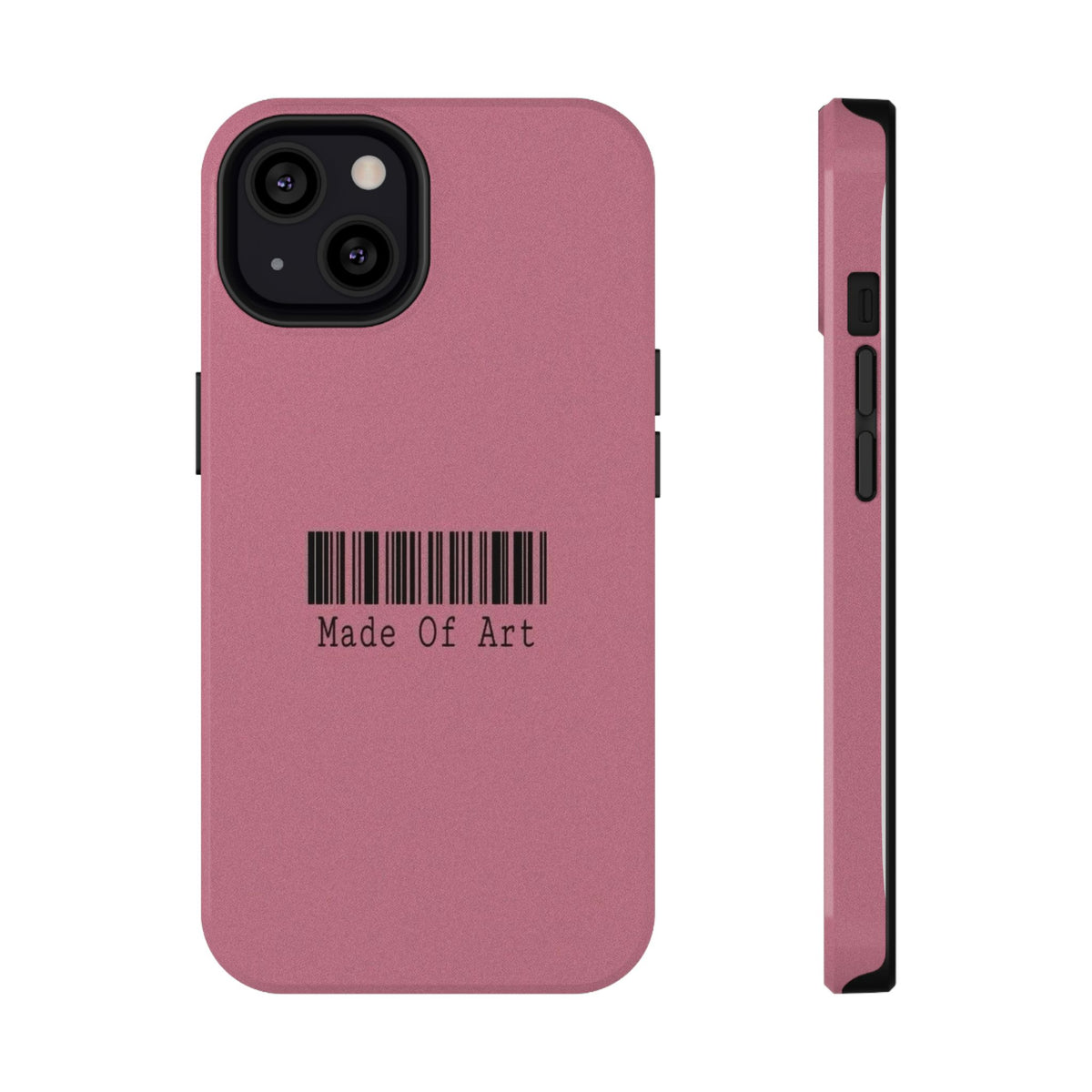 Made of Art Pink Impact-Resistant Phone Case — Barcode Graphic Protective Cover