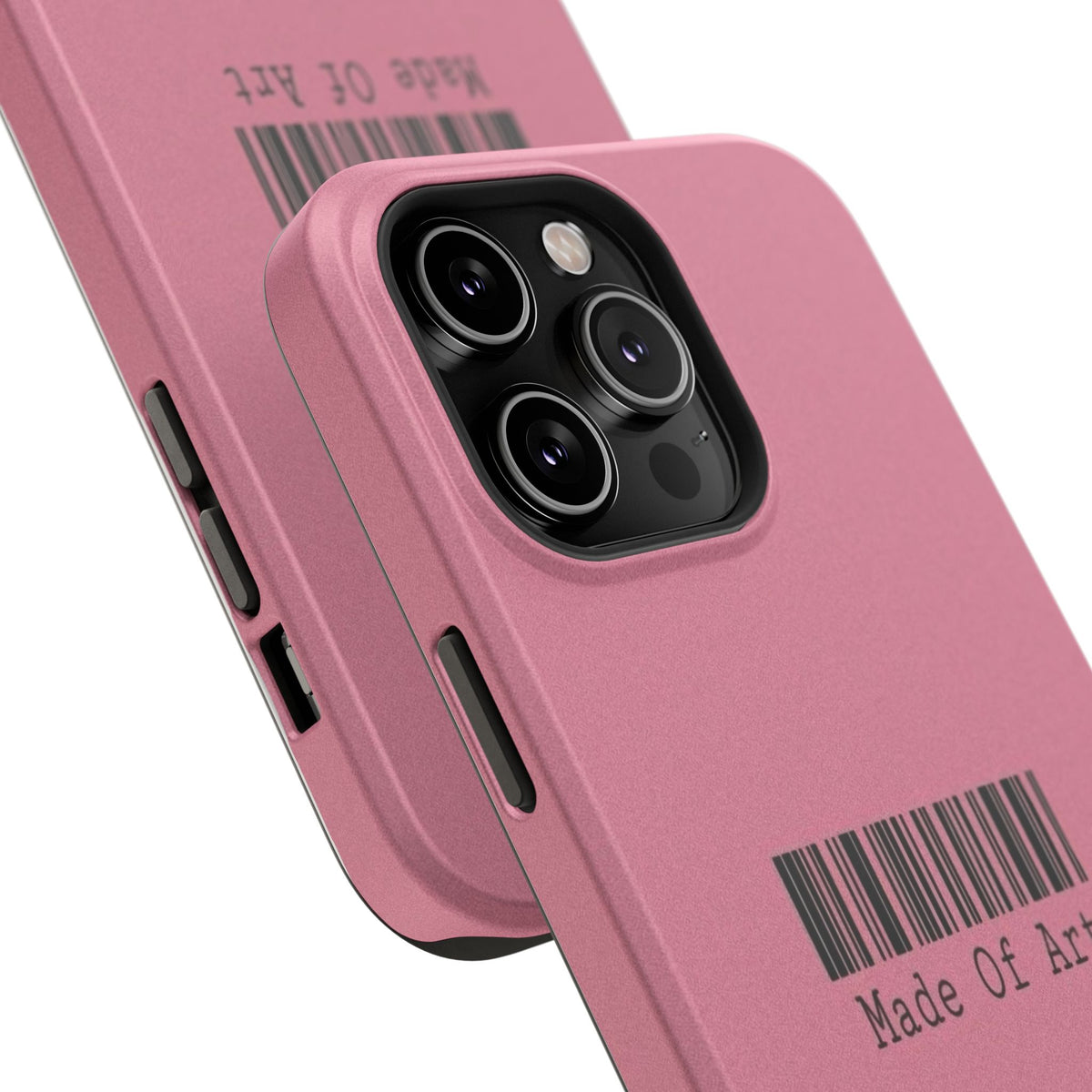 Made of Art Pink Impact-Resistant Phone Case — Barcode Graphic Protective Cover