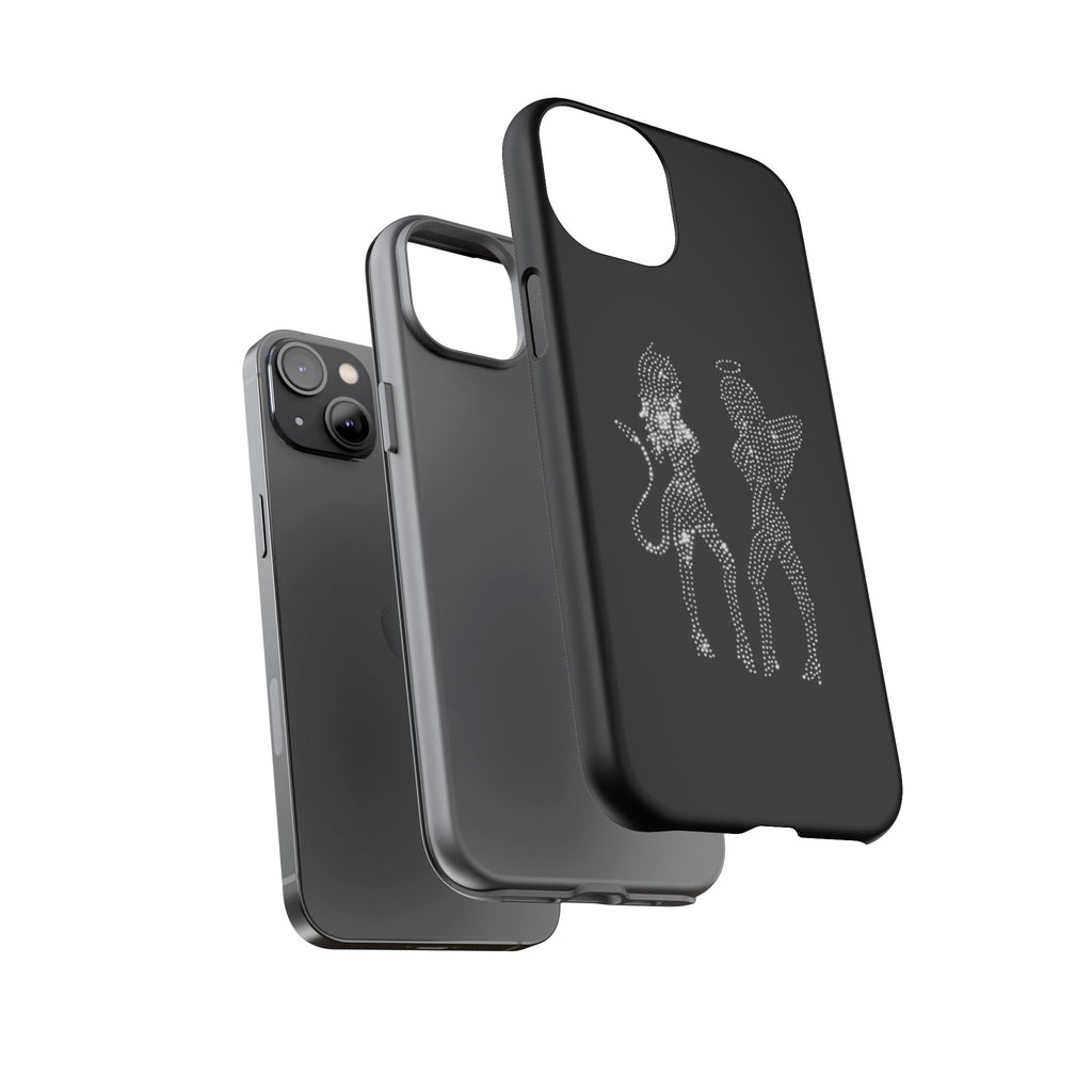 Rhinestone Angel & Devil Phone Case — Bling Protective iPhone Cover