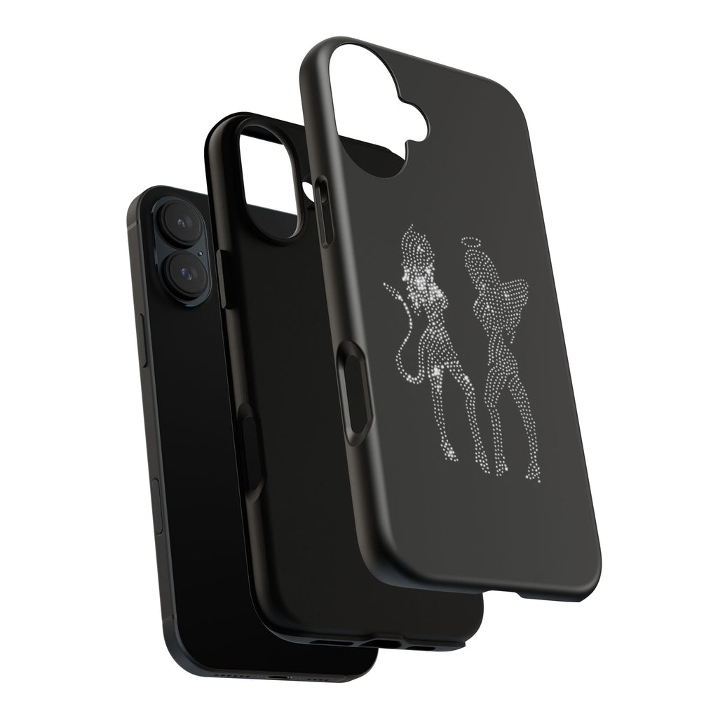 Rhinestone Angel & Devil Phone Case — Bling Protective iPhone Cover