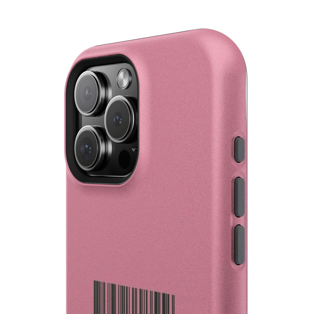 Made of Art Pink Impact-Resistant Phone Case — Barcode Graphic Protective Cover