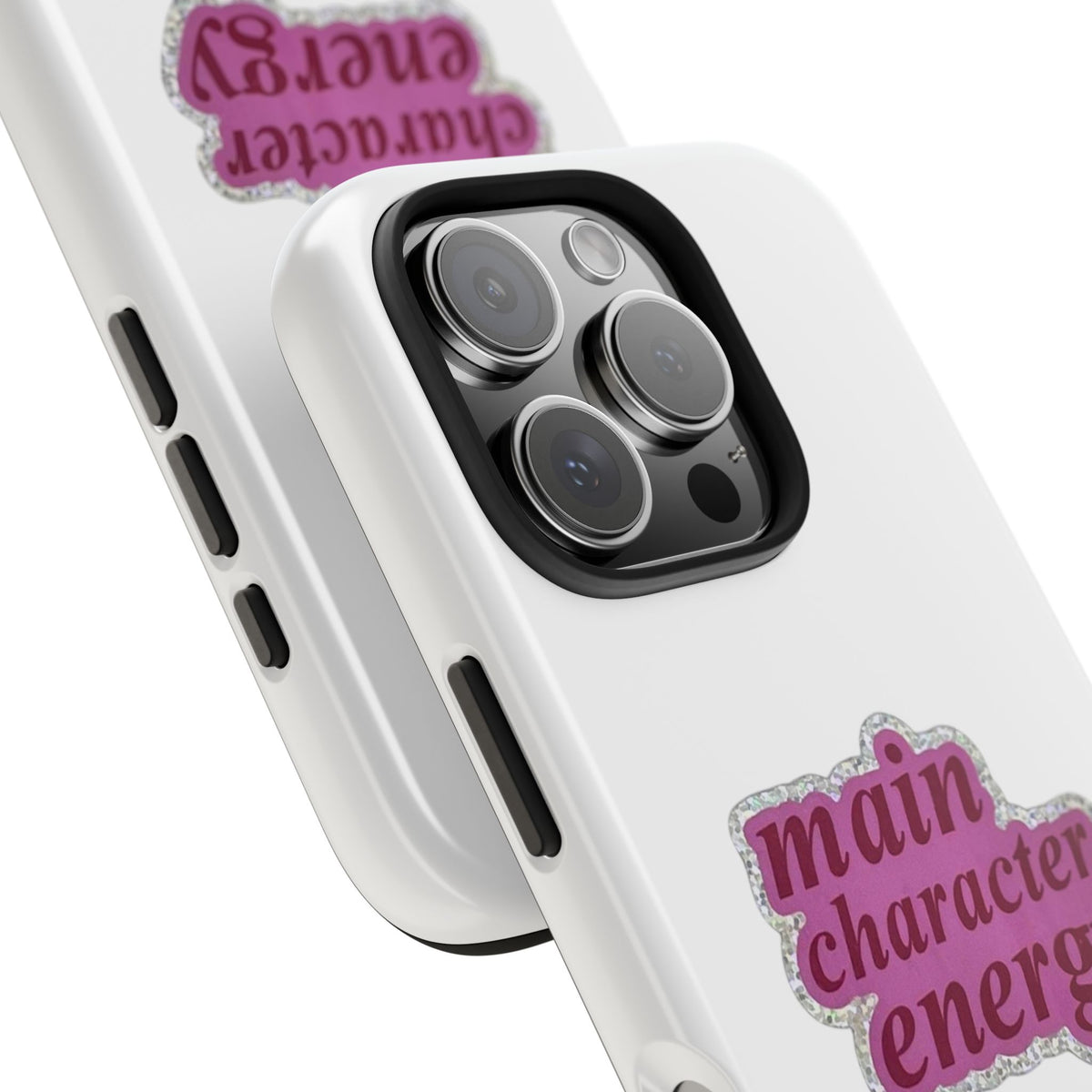 Main Character Energy Tough Phone Case — Pink Retro Graphic