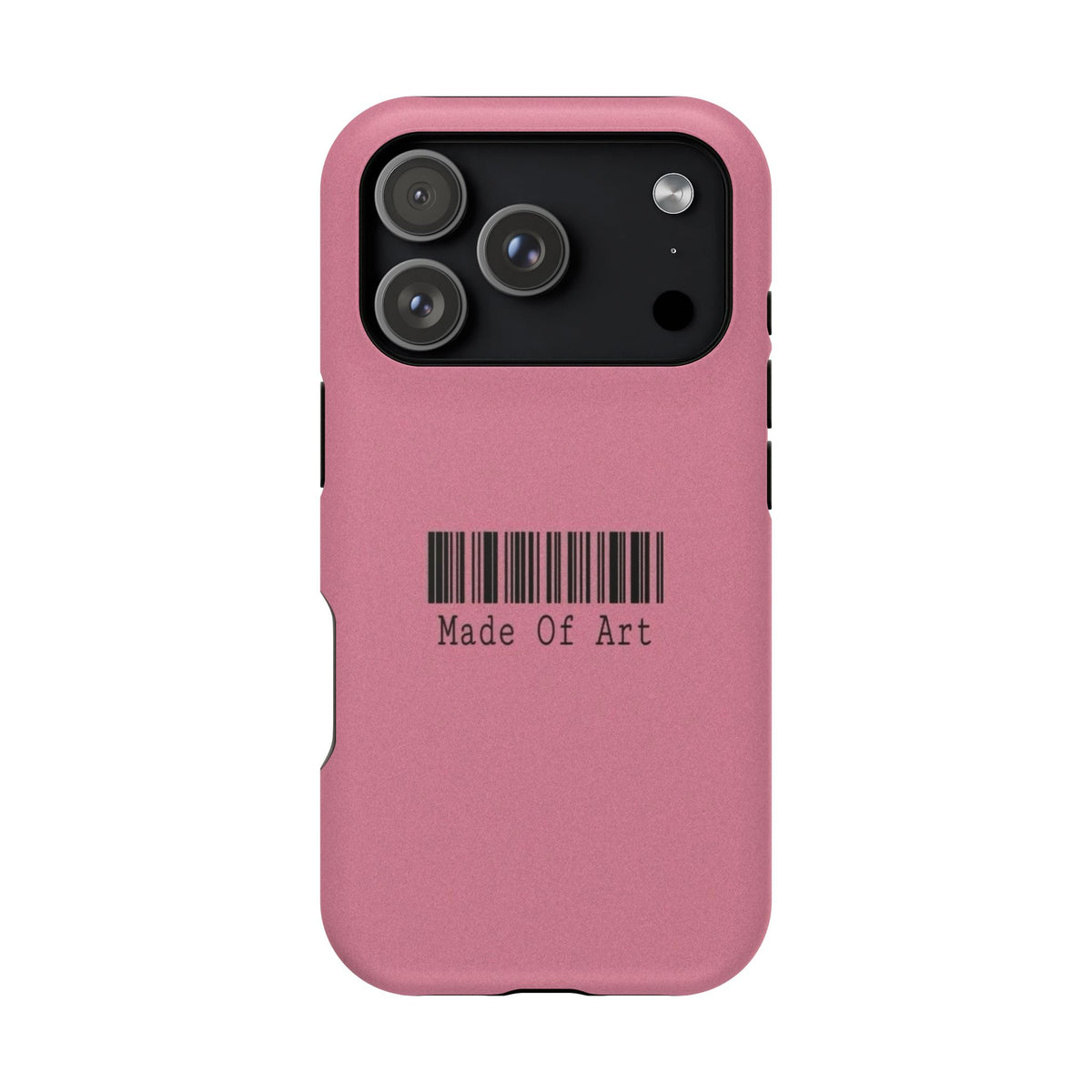 Made of Art Pink Impact-Resistant Phone Case — Barcode Graphic Protective Cover