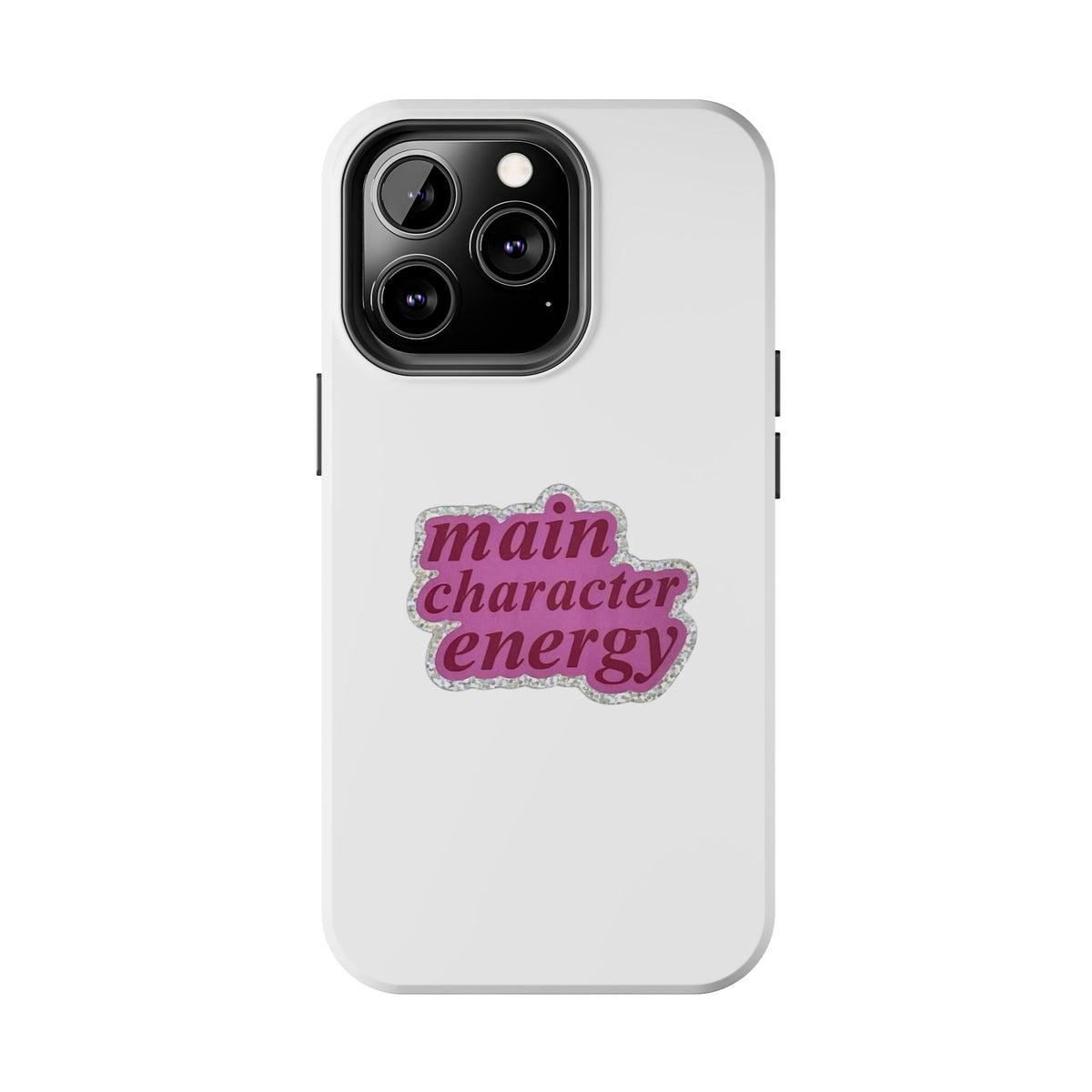 Main Character Energy Tough Phone Case — Pink Retro Graphic