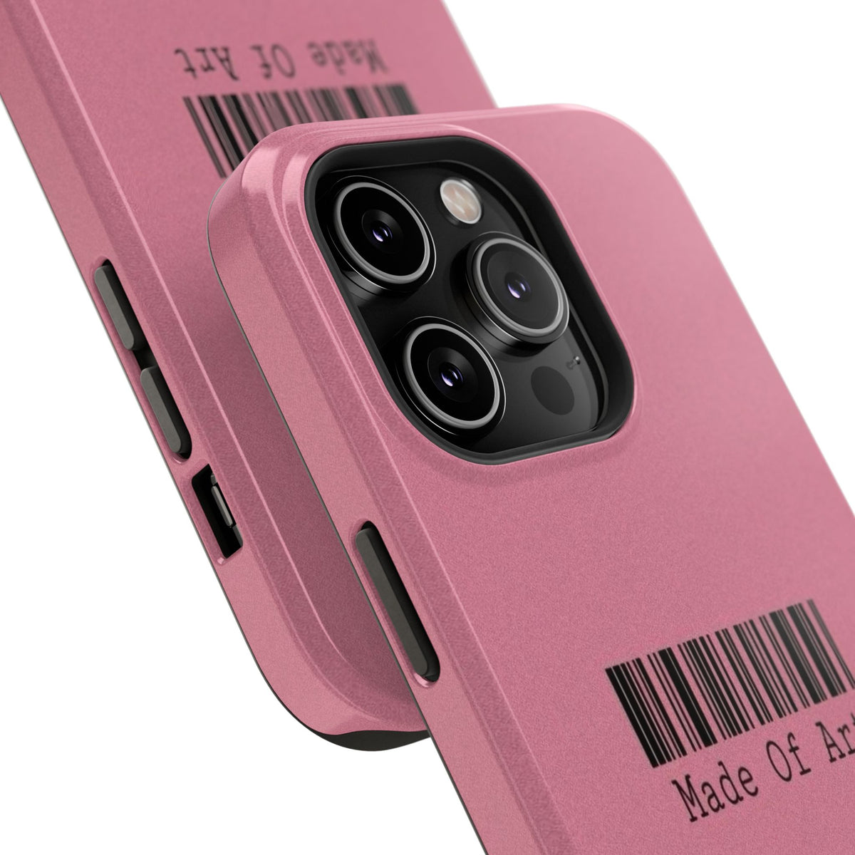 Made of Art Pink Impact-Resistant Phone Case — Barcode Graphic Protective Cover