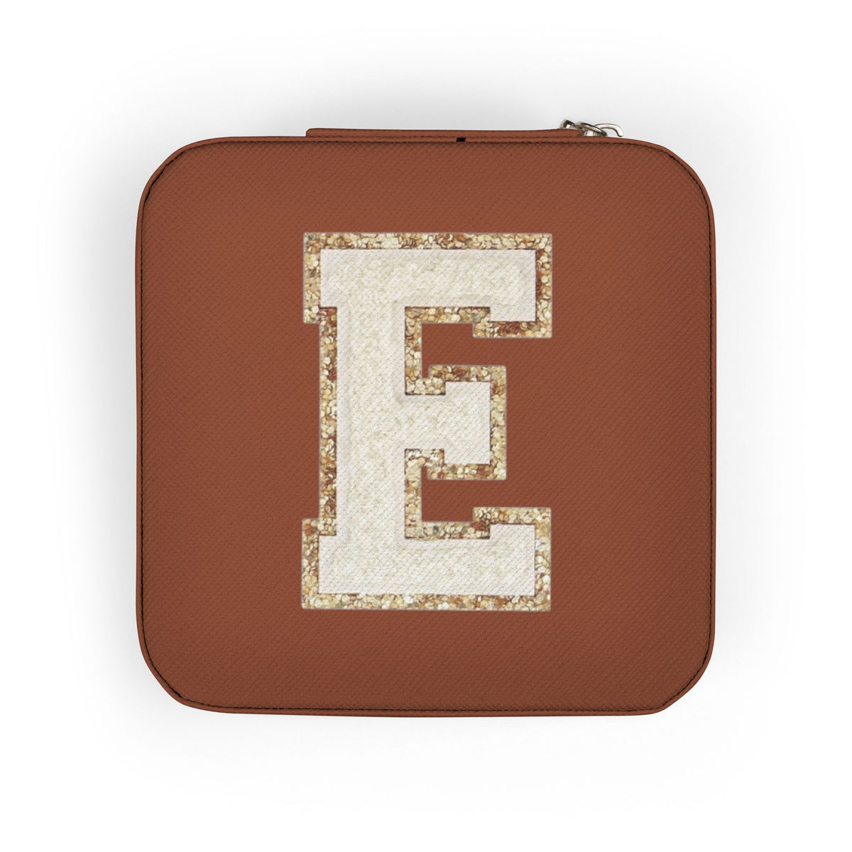 Monogram E Travel Jewelry Case — Compact Pink Travel Jewelry Organizer
