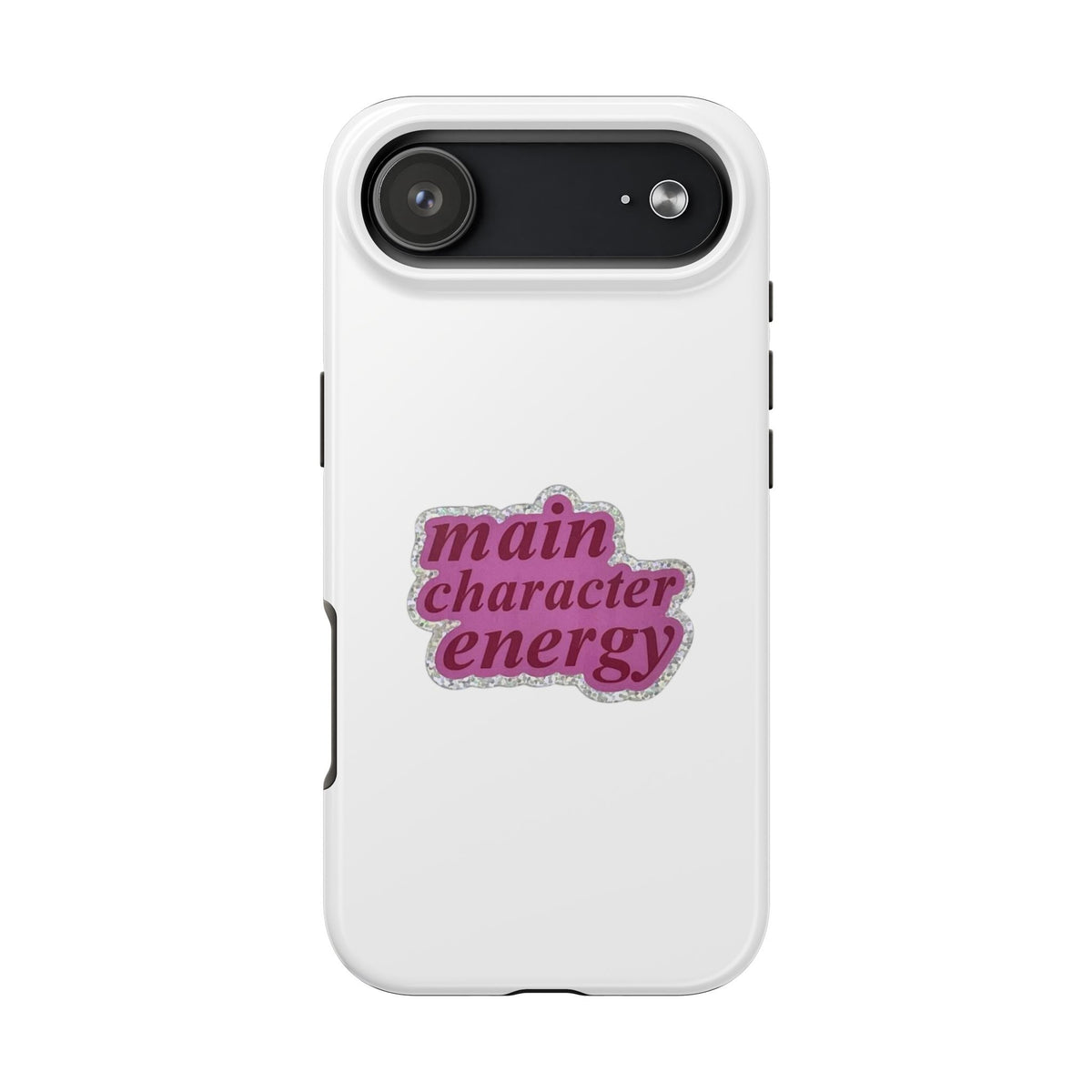 Main Character Energy Tough Phone Case — Pink Retro Graphic