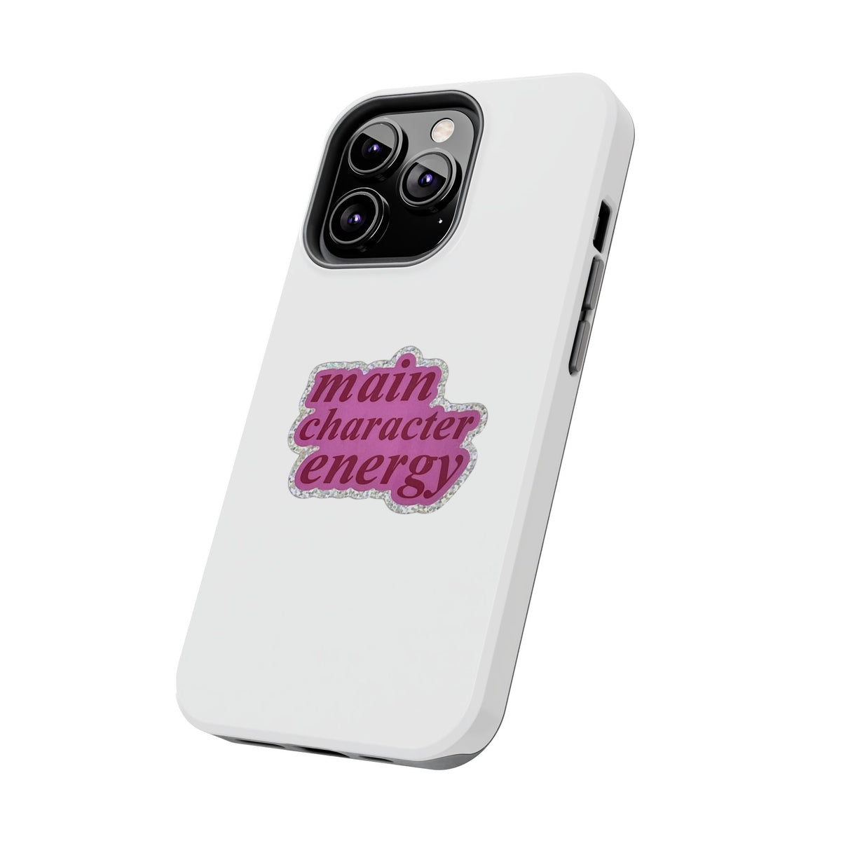 Main Character Energy Tough Phone Case — Pink Retro Graphic