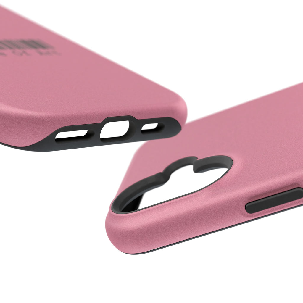 Made of Art Pink Impact-Resistant Phone Case — Barcode Graphic Protective Cover