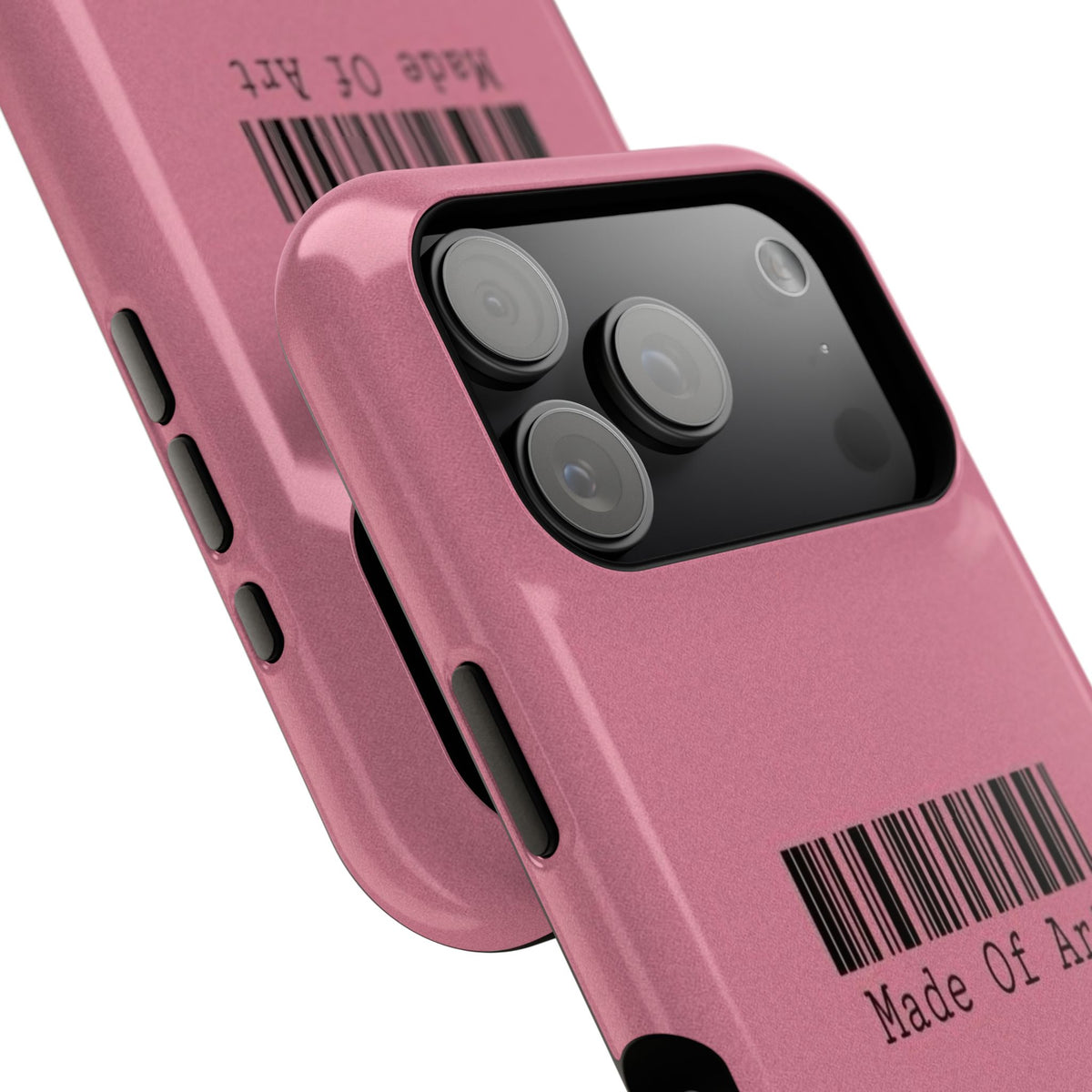 Made of Art Pink Impact-Resistant Phone Case — Barcode Graphic Protective Cover